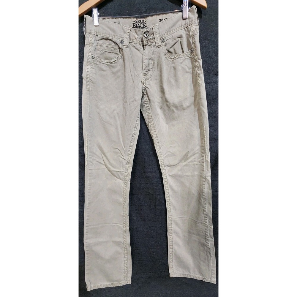 Buckle Black 3Fit Pants Men's 30x34 Beige Straight Leg Cotton Bke Casual Jeans